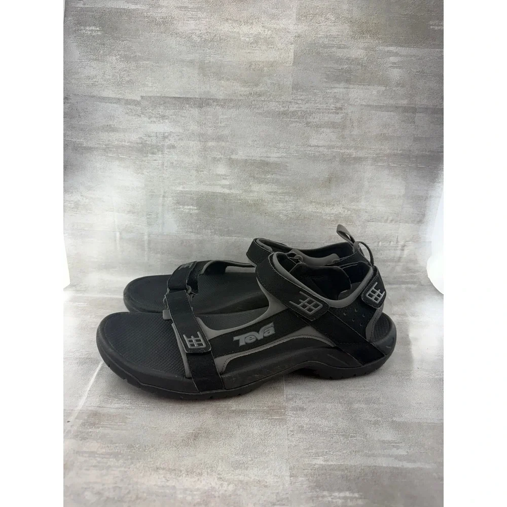 Teva Tanza Men Black Grey Sport Sandals Hiking Water Shoes 4289 Size 13